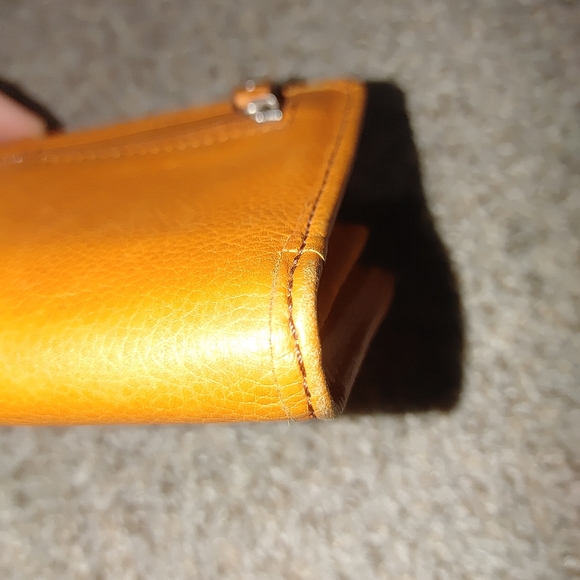 ʕ·ᴥ·ʔ Fossil Wallet Orange Leather - Picture 4 of 9